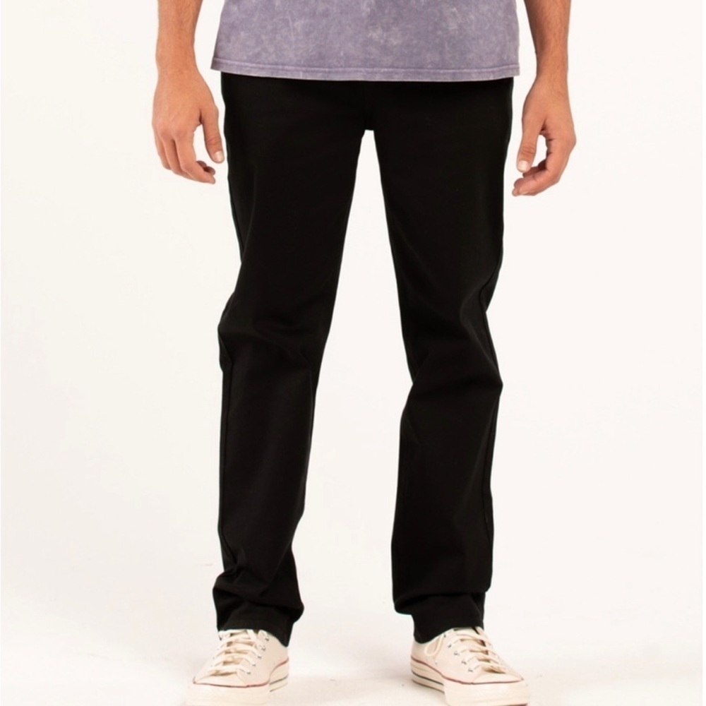RSQ Slim Straight Black Chinos